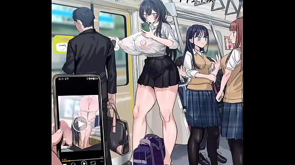 Me follo a mi compañera de clase y veo los video en el tren