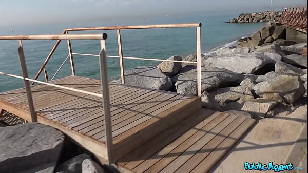 Beach Babe Fucked on a Public Beach and then in Private Swimming Pool – Public Agent