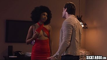 Small tits ebony cheater Olivia Jay fucked her big dick lover Ken Feels