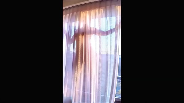 Summer naked on the floor and in the window wearing a mask. HD!